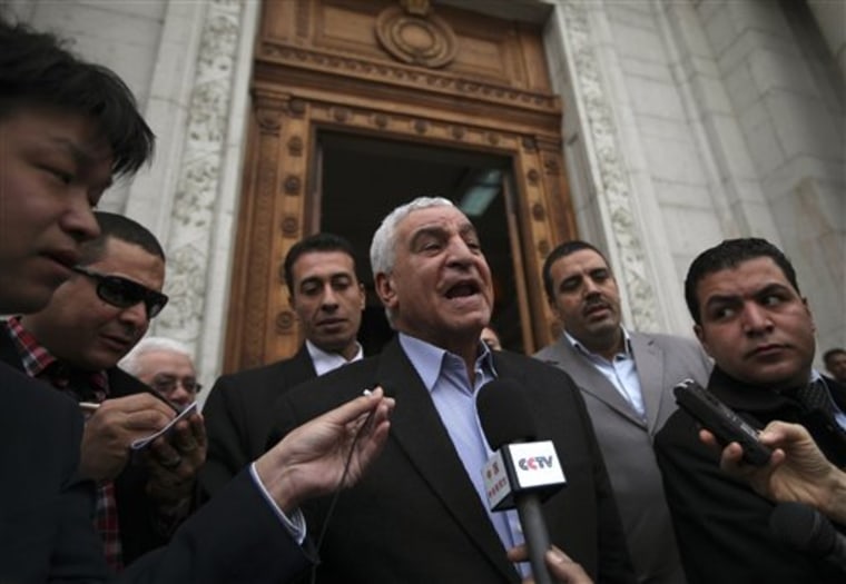 Dr. Zahi Hawass, director of the Supreme Council of Antiquities, speaks to journalists before a tour for the press of the Egyptian Museum in Cairo, Egypt on Wednesday. Hawass said Thursday that Egypt will reopen historical sites to tourism on Sunday.